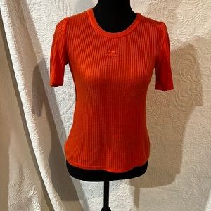 Courreges Paris short sleeve sweater, size C